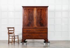 English 19thC Mahogany Linen Press - 4018225