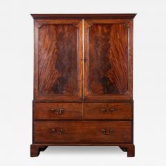 English 19thC Mahogany Linen Press - 4019453