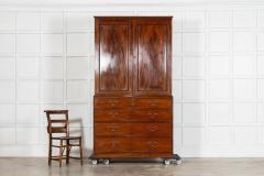 English 19thC Mahogany Linen Press - 4503143