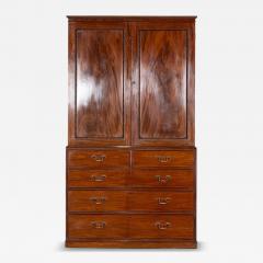 English 19thC Mahogany Linen Press - 4503937
