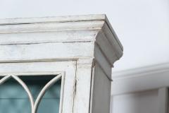 English 19thC Painted Mahogany Glazed Bookcase Dresser - 3022673