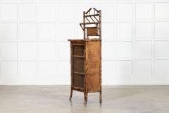 English 19thC Tall Bamboo Glazed Cabinet - 4412353