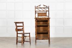 English 19thC Tall Bamboo Glazed Cabinet - 4412356