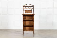 English 19thC Tall Bamboo Glazed Cabinet - 4412357