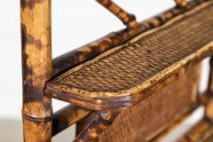 English 19thC Tall Bamboo Glazed Cabinet - 4412358