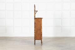 English 19thC Tall Bamboo Glazed Cabinet - 4412359
