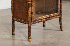 English 19thC Tall Bamboo Glazed Cabinet - 4412362