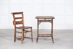 English 19thC Two Tier Tiger Bamboo Side Table - 2888633