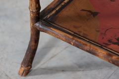 English 19thC Two Tier Tiger Bamboo Side Table - 2888637