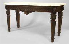 English Adam Mahogany and Marble Console Table - 1428077