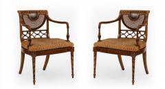 English Adam Satinwood 7 Piece Living Room Set - 2798422