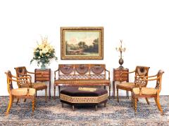 English Adam Satinwood 7 Piece Living Room Set - 2798424
