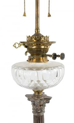 English Adam Silver Plate Corinthian Column Table Lamp - 4652162