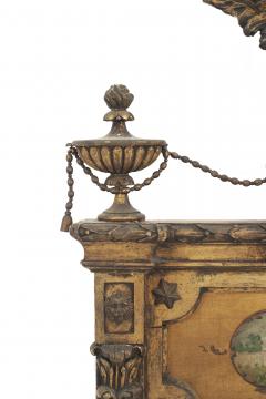 English Adam Style Gilt Wood Eagle Pediment Wall Mirror - 1399323