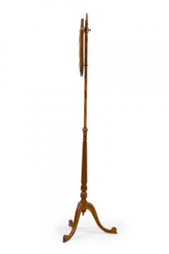 English Adam Style Satinwood Shield Pole Screen - 4201395