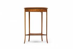 English Adam Style Wooden Painted Demilune Console Table - 4170841
