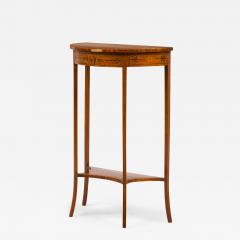 English Adam Style Wooden Painted Demilune Console Table - 4193764