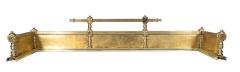English Aesthetic Movement Brass Fire Fender - 4789119