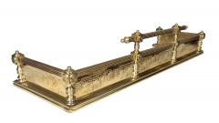 English Aesthetic Movement Brass Fire Fender - 4789123