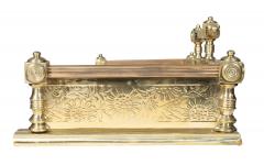 English Aesthetic Movement Brass Fire Fender - 4789130