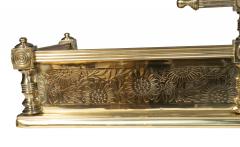 English Aesthetic Movement Brass Fire Fender - 4789186