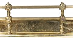 English Aesthetic Movement Brass Fire Fender - 4789190