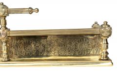 English Aesthetic Movement Brass Fire Fender - 4789196