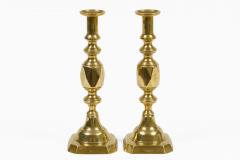 English Antique Brass Ace of Diamonds Candlesticks A Pair - 4645956