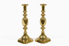 English Antique Brass Ace of Diamonds Candlesticks A Pair - 4645958