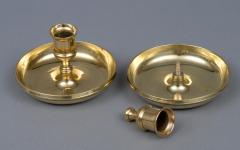 English Antique Campaign Travel Candlesticks - 1606479