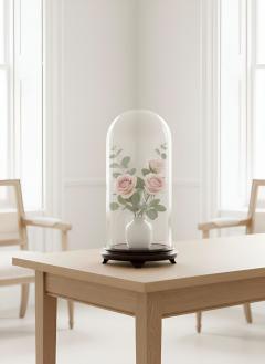 English Antique Large Victorian Glass Display Dome Case late 19th century - 4397482