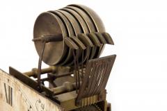 English Antique Red Chinoiserie Six Bell Hanging Wall Clock ca 1830 - 4501528