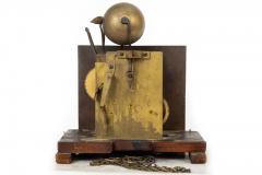 English Antique Red Chinoiserie Six Bell Hanging Wall Clock ca 1830 - 4501531