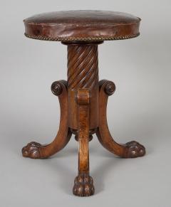 English Antique Regency Revolving Piano Stool - 1247305