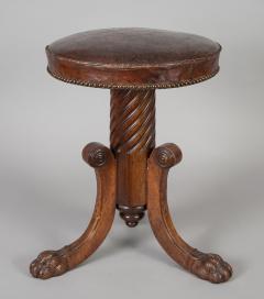 English Antique Regency Revolving Piano Stool - 1247307