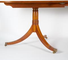 English Antique Twin Tripod Pedestal Burl Mahogany Dining Table - 3338071