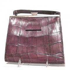 English Art Deco Crocodile Handbag - 4675513