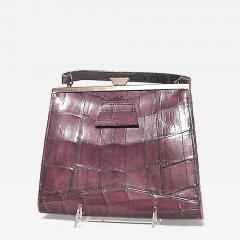 English Art Deco Crocodile Handbag - 4741792