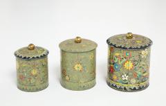 English Art Deco Enameled Canisters - 3083610