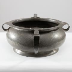 English Art Deco Hand hammered Fruit Bowl or Centrepiece with Extending Handles - 4187137