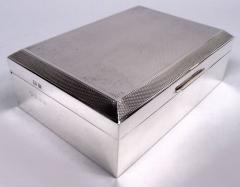 English Art Deco Sterling Silver Box 1957 - 3984395