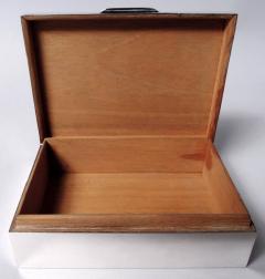 English Art Deco Sterling Silver Box 1957 - 3984398