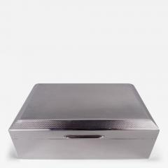 English Art Deco Sterling Silver Box 1957 - 3987254