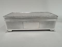 English Art Deco Sterling Silver Box - 3750732