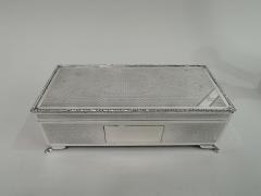 English Art Deco Sterling Silver Box - 3750734