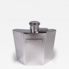 English Art Deco Sterling Silver Flask 1947 - 3985676