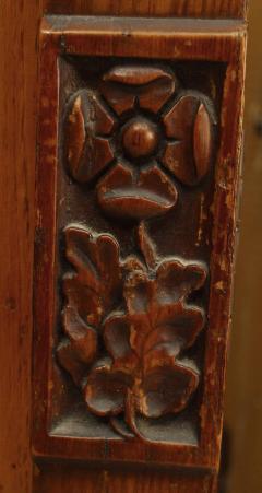 English Arts Crafts Carved Pine Armoire - 2800126