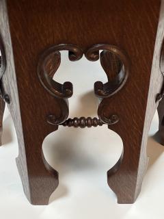 English Arts Crafts Hexagonal Oak Occasional Table - 4472034