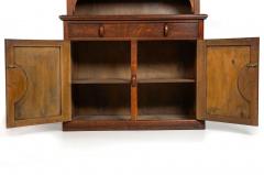 English Arts Crafts Oak Two Part Step Back Cupboard Cabinet c 1920 - 4501567