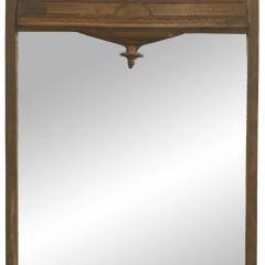 English Arts Crafts Patinated Iron Floral Design Wall Mirror - 4655546